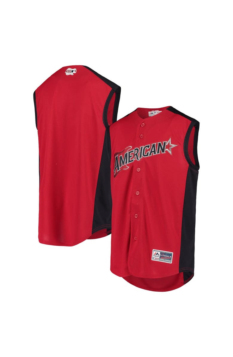 MAJESTIC Youth Majestic Red/Navy American League 2019 MLB All-Star Game Workout Team Jersey, Main, color,