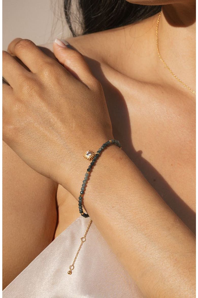 Channeling Wisdom Sapphire Starburst Beaded Bracelet, Alternate, color, Blue