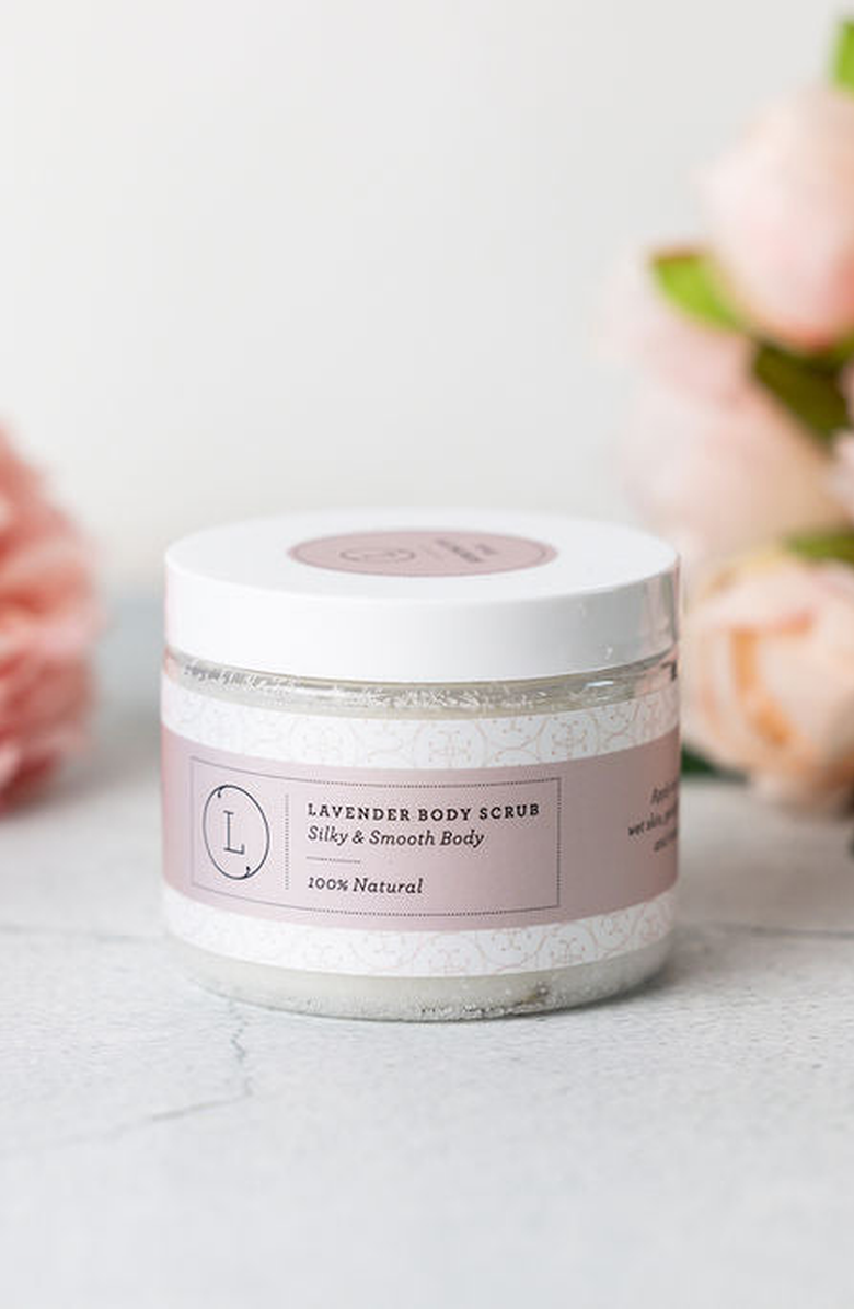 Lizush Natural Body Scrub, Lavender Body Salt Scrub, Alternate, color, NO COLOR
