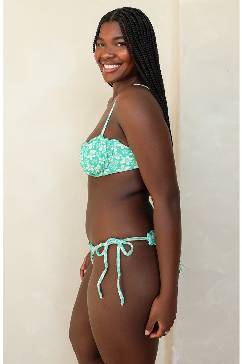 Butterfly Cheeky Bikini Bottom, Alternate, color, Palm Paradise
