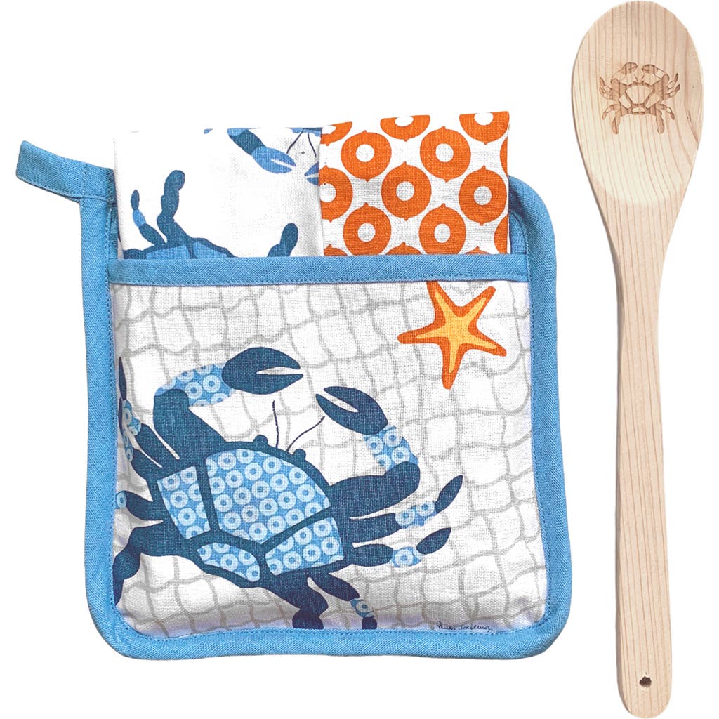 C&F Home Crab Potholder Gift Set in Blue at Nordstrom