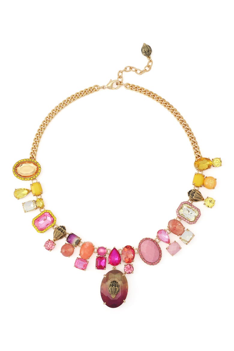 Gemstone Statement Necklace, Main, color, MULTI
