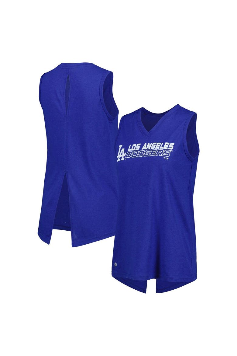 Women's Levelwear  Royal Los Angeles Dodgers Paisley Chase V-Neck Tank Top, Main, color, Royal