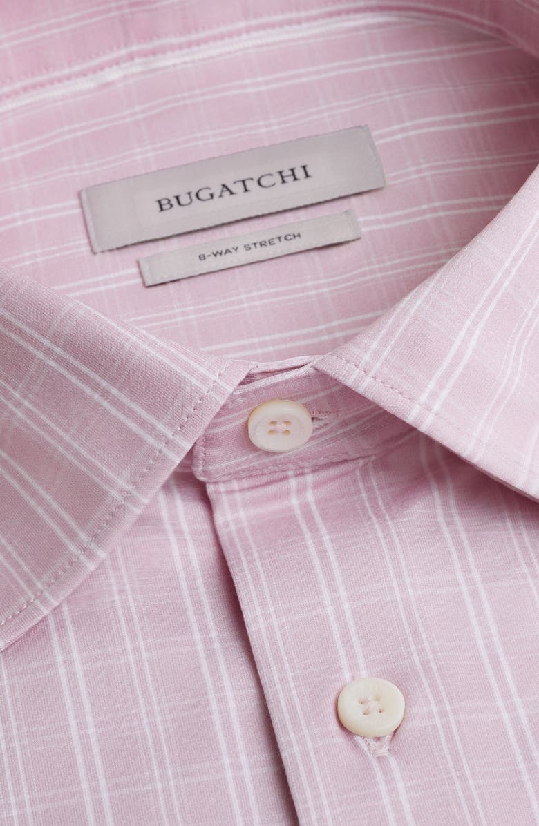Bugatchi James OoohCotton<sup>®</sup> Plaid Button-Up Shirt, Alternate, color, Dusty Pink