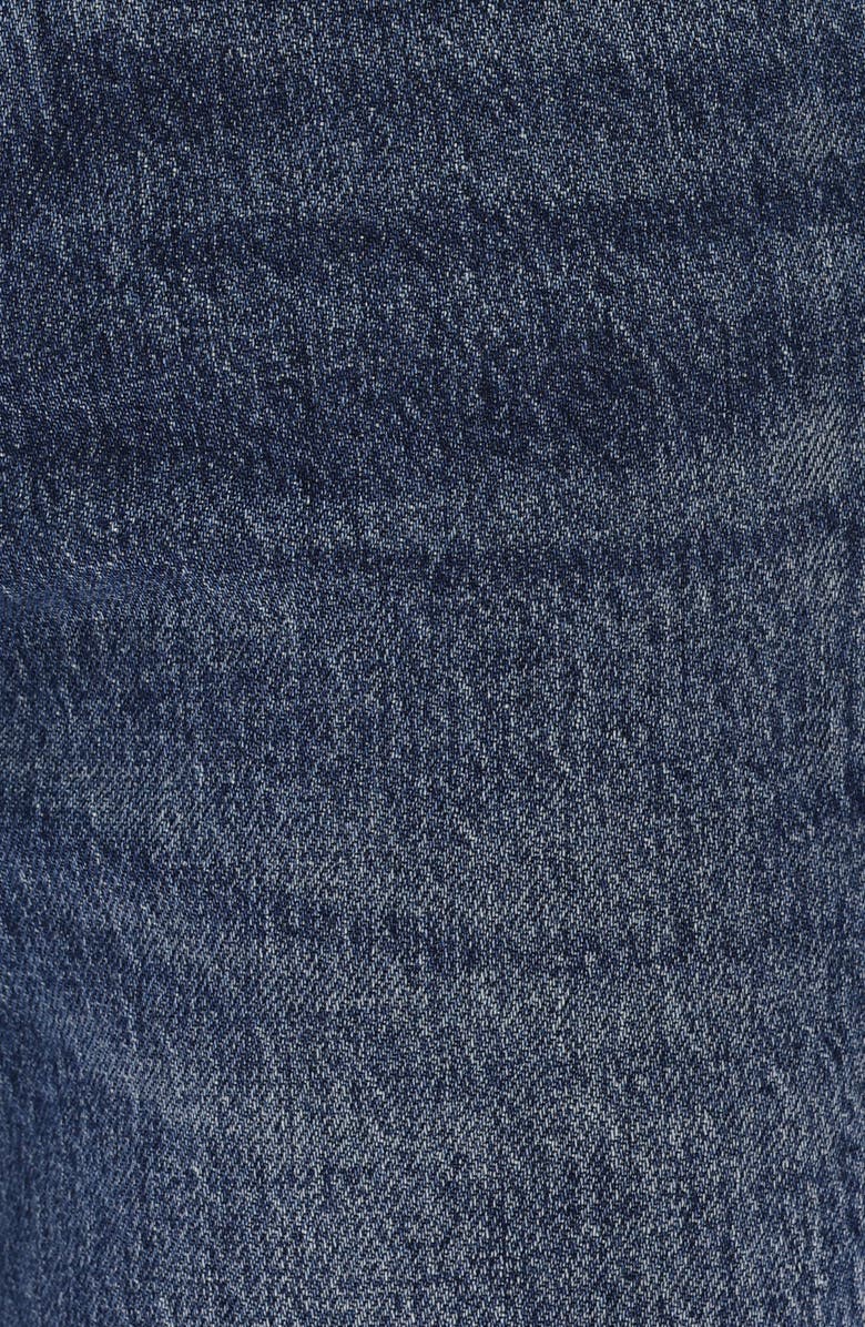 Bayeas High Waist Relaxed Raw Hem Straight Leg Jeans, Alternate, color, Vintage Dark Blue