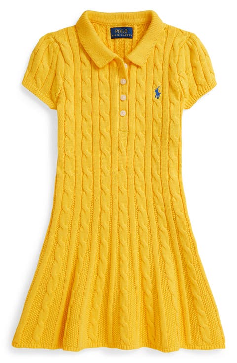 Kids' Cotton Cable Knit Sweater Dress (Toddler & Little Kid)