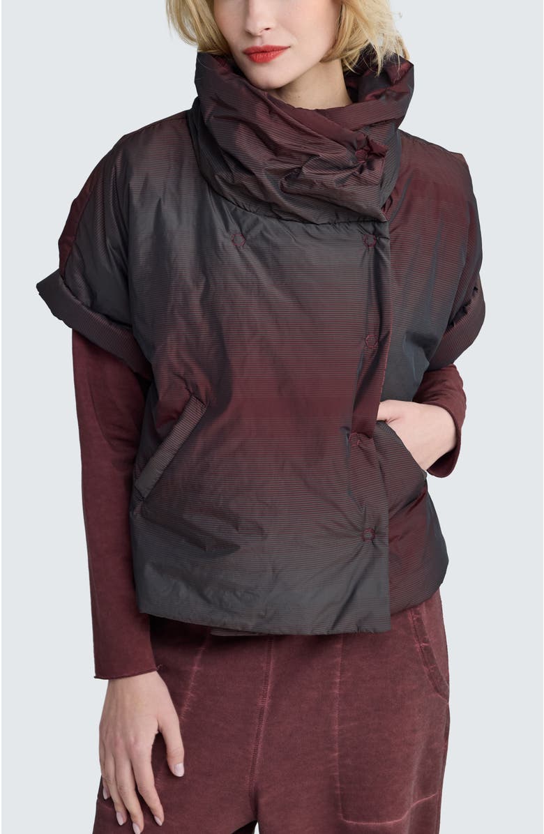 LUUKAA Stella Sculptural Cropped Jacket, Main, color, Mulberry