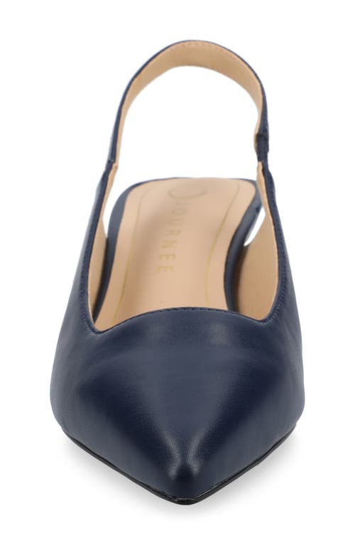 Shop Journee Collection Paulina Slingback Pump In Navy