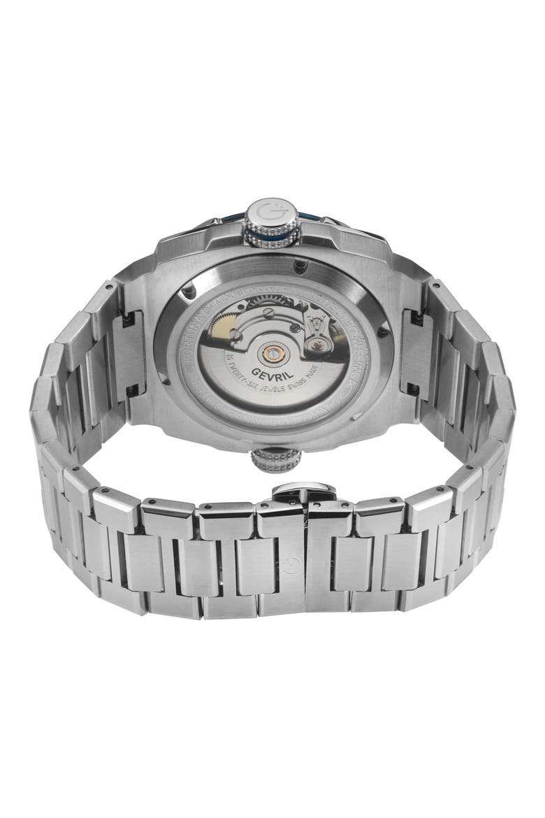 Fortuna 316L Bracelet Watch, Alternate, color, SILVER