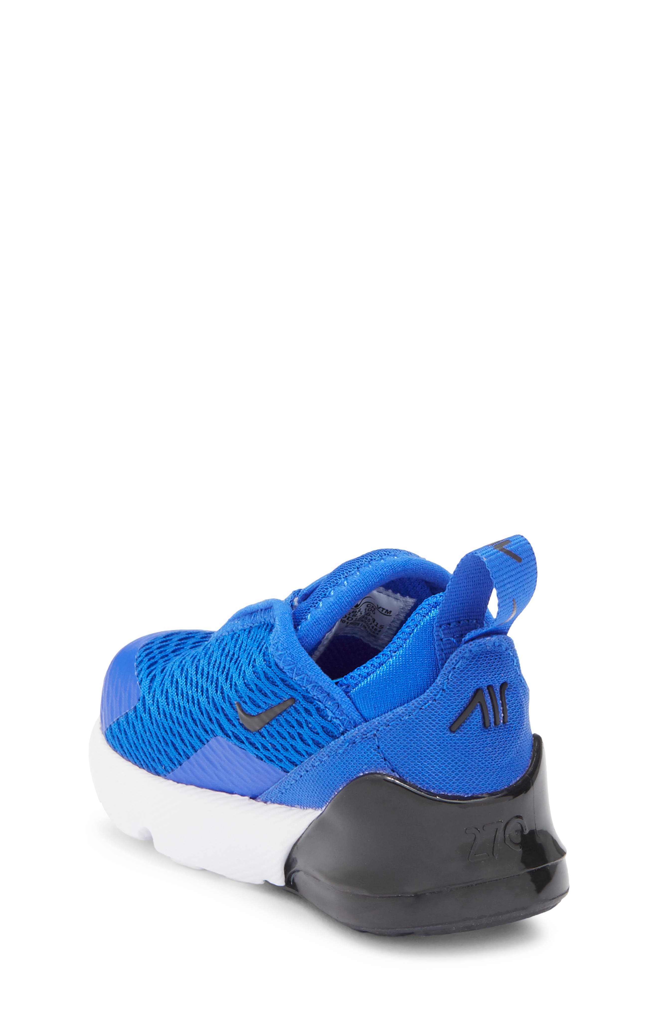 Kids' Air Max 270 Sneaker, Alternate, color, RACER BLUE/ BLACK/ WHITE