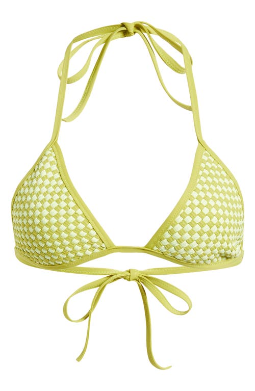 SOLID & STRIPED SOLID & STRIPED THE IRIS BASKETWEAVE BIKINI TOP