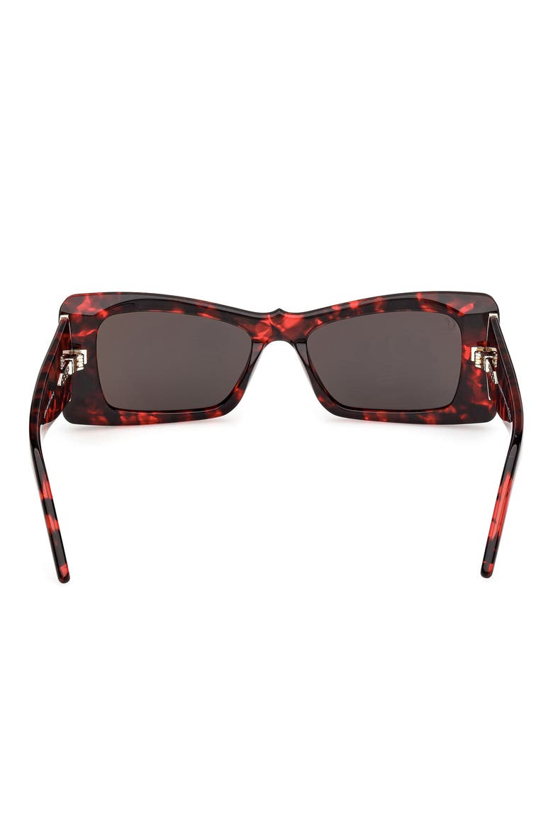 54mm Butterfly Sunglasses, Alternate, color, RED HAVANA / GOLD / ZEISS