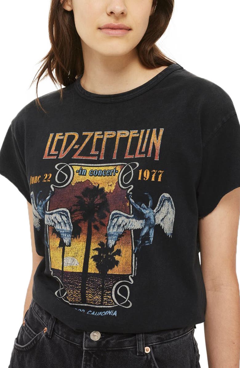 Topshop by And Finally Led Zeppelin Tee, Main, color, 