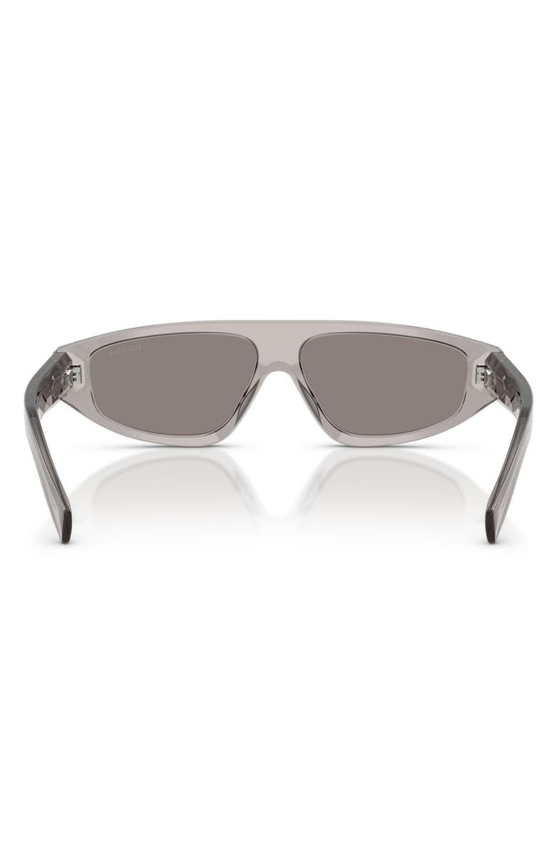 Prada 58mm Irregular Sunglasses, Alternate, color, Grey Transparent / Dark Grey