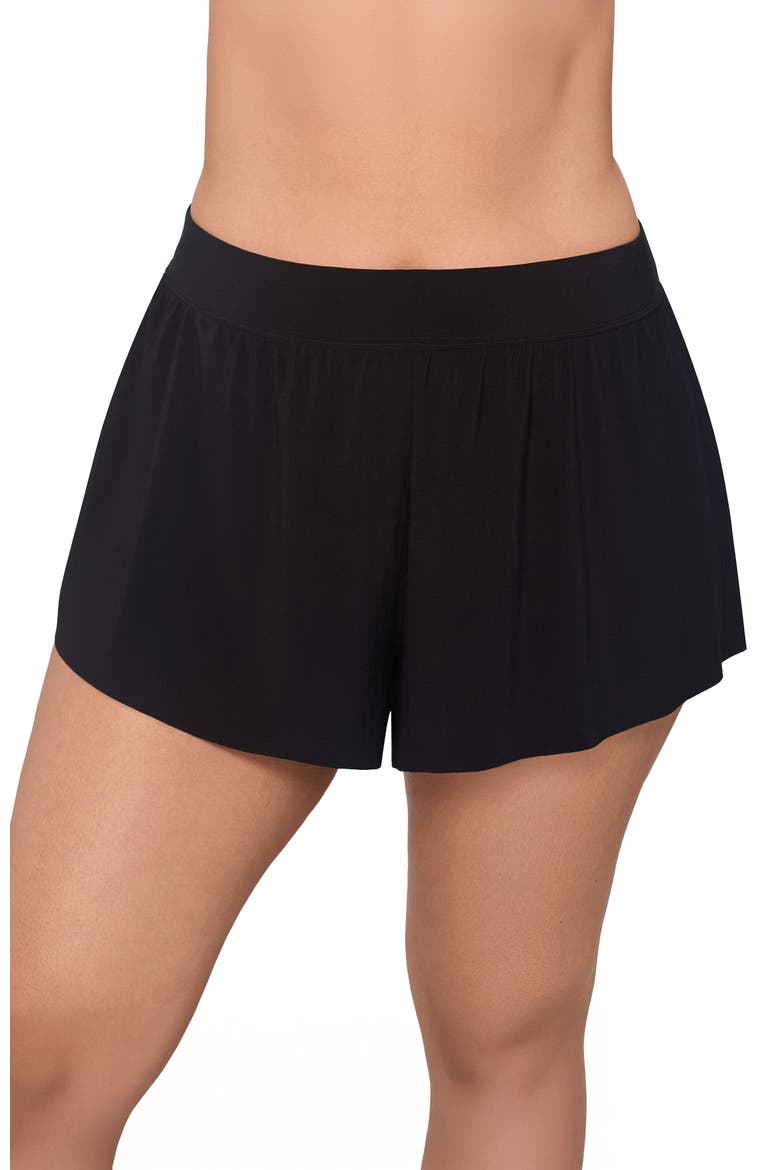 Mid-Rise Drape Control Swim Short, Alternate, color, Black