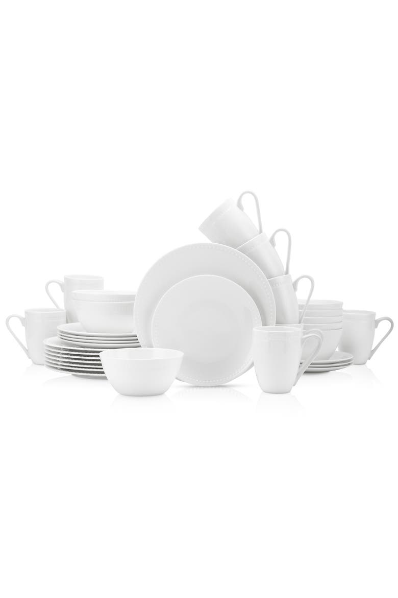 Ava Bone China 32-Piece Dinnerware Set, Main, color, White