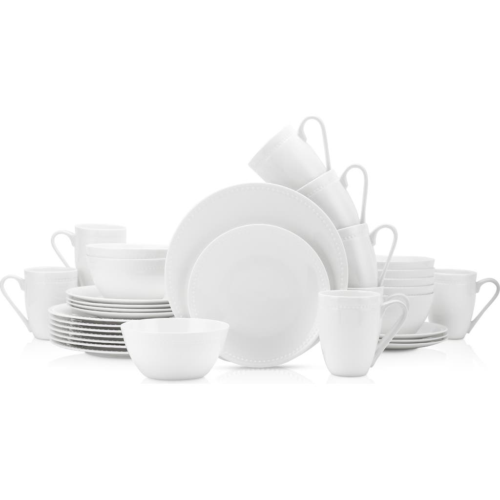 Stone Lain Ava Bone China 32-piece Dinnerware Set In White