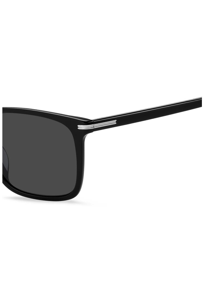 55mm Rectangular Sunglasses, Alternate, color, BLACK/ GREY