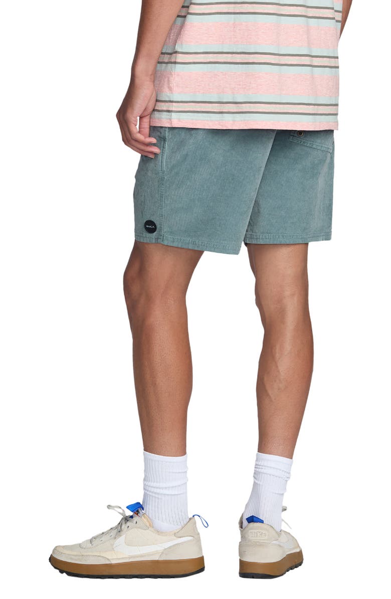 RVCA Escape Drawstring Cotton Walking Shorts, Alternate, color, Lead
