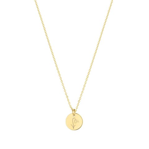 Lily Birth Flower Necklace