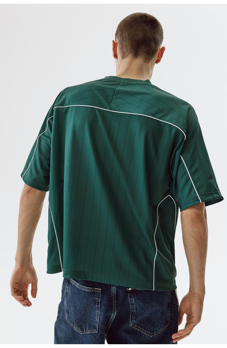 H&M Loose Fit Printed T-shirt, Alternate, color, Dark Green/Golden