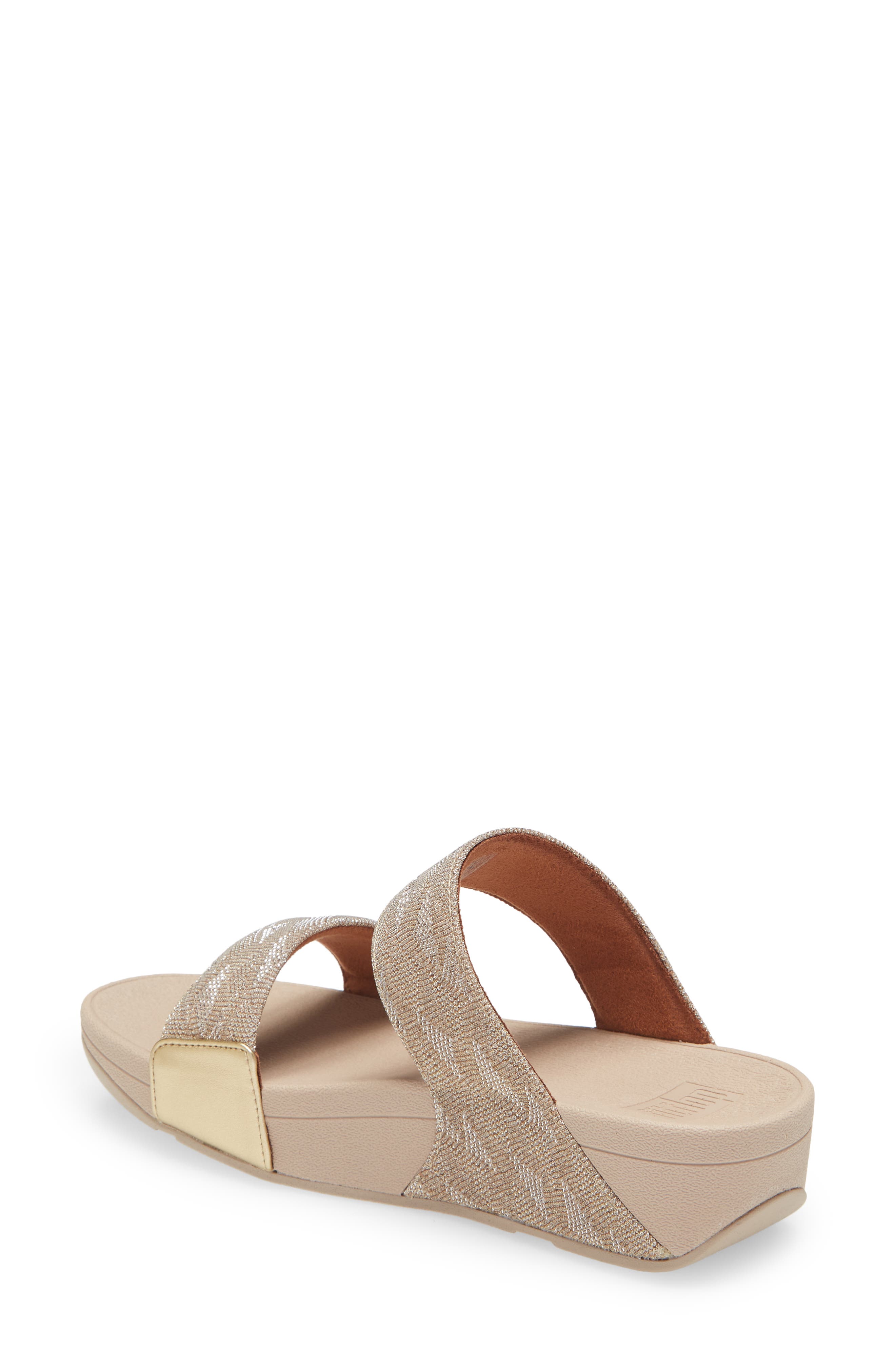 Lulu Glitz Slide Sandal, Alternate, color, PLATINO