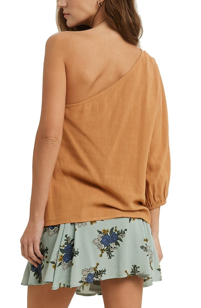 WISHLIST One-Shoulder Top, Alternate, color, Amber