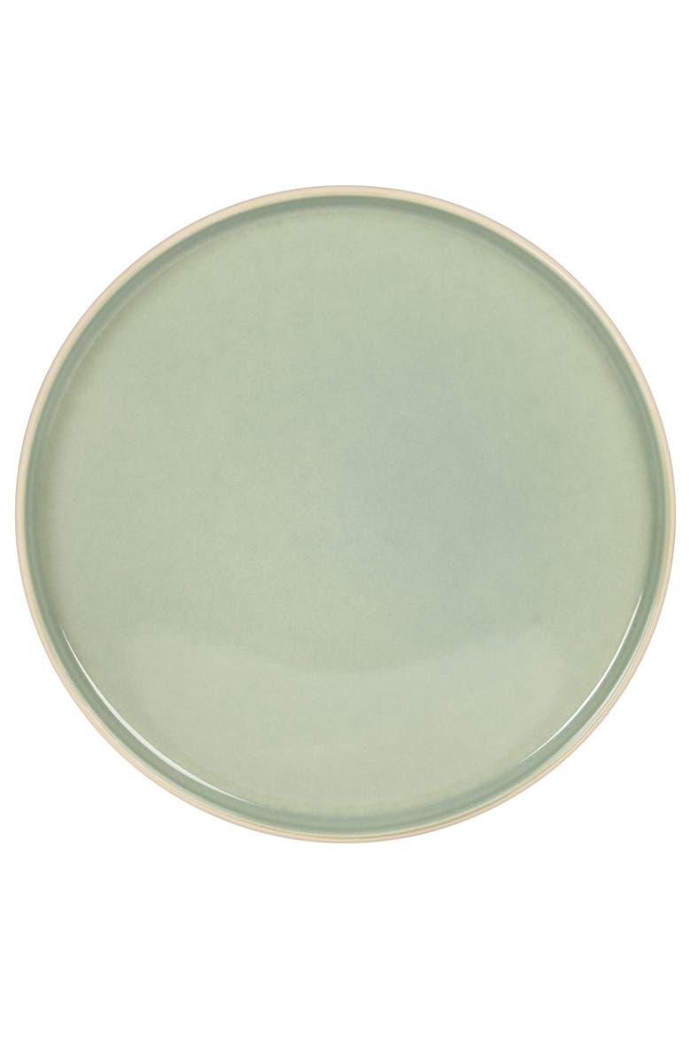 Liberty Bay 16-Piece Stoneware Stackable Plates and Double Bowl Dinnerware Set, Alternate, color, Mint