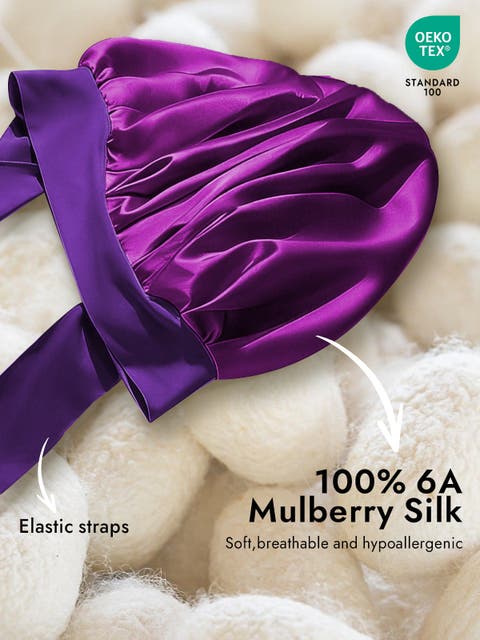 Pure Silk Bowknot Tie Bonnet