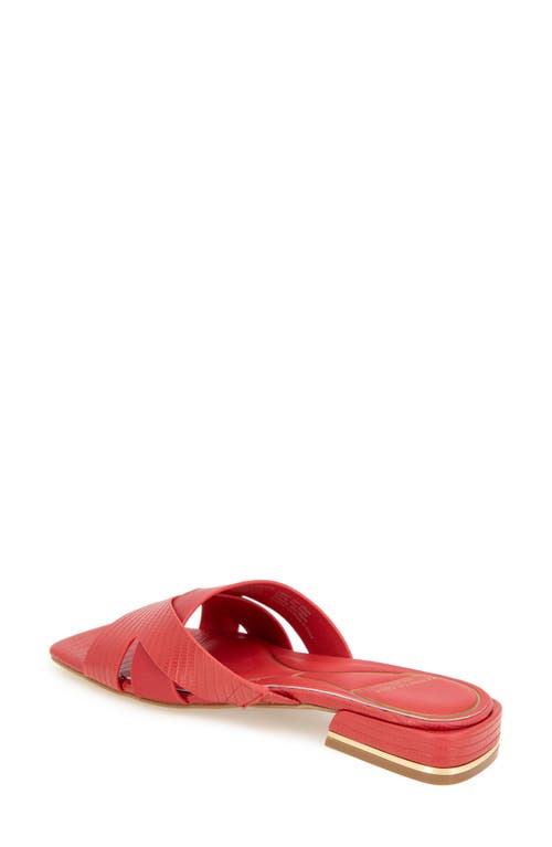 Kenneth Cole Issa Embossed Lizard Sandal In Red Lizard