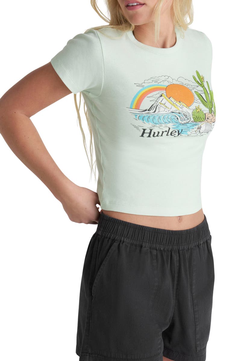 Hurley Badlands Baby Tee, Alternate, color, Spray