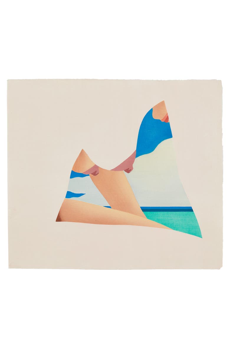 'Tom Wesselmann - Seascape Drop-Out' Patchwork, Alternate, color, White