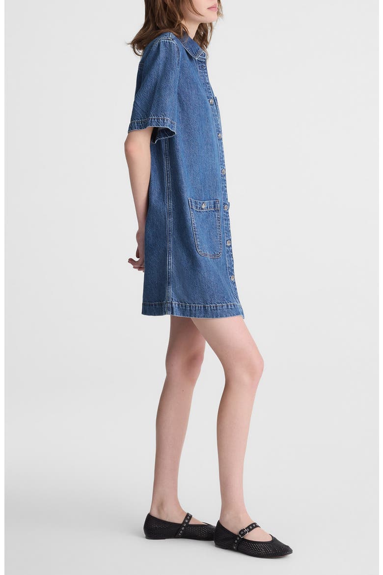 Denim Minidress, Alternate, color, PICKETT WASH
