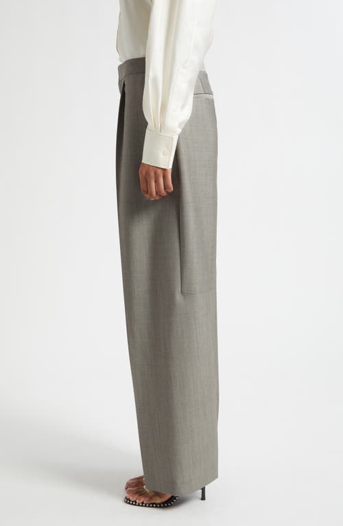 Alexander Wang Pleated Wool & Mohair Pants In Gray