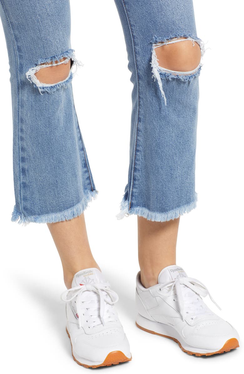 Prosperity Denim Ripped Crop Flare Jeans, Alternate, color,