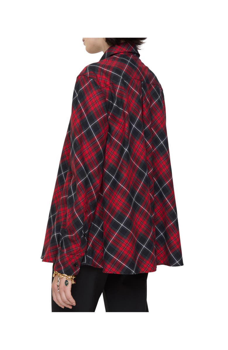 Burberry Relaxed Fit Check Cotton Flannel Shirt, Alternate, color, Poppy Red