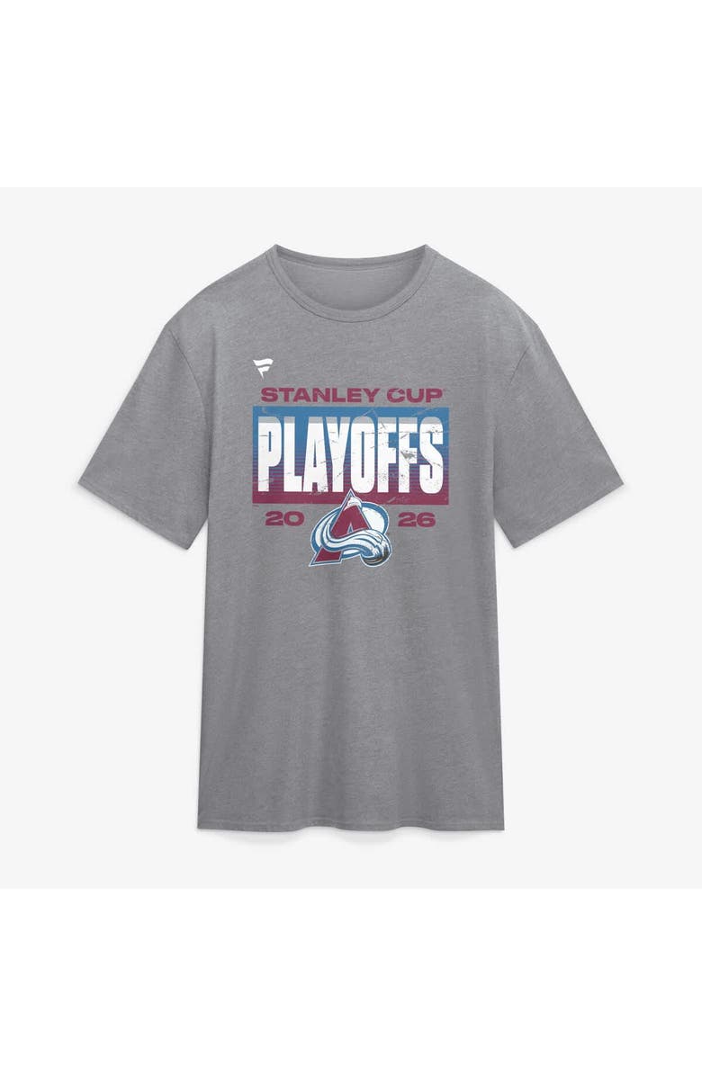 FANATICS Men's Fanatics Athletic Heather Gray Colorado Avalanche 2026 Stanley Cup Playoffs Vintage Tri-Blend T-Shirt, Main, color, Athletic Heather Gray