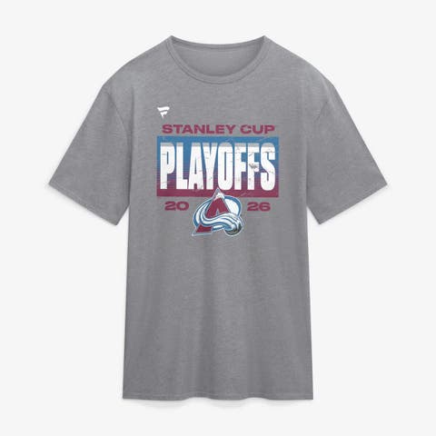 Men's Fanatics Athletic Heather Gray Colorado Avalanche 2026 Stanley Cup Playoffs Vintage Tri-Blend T-Shirt