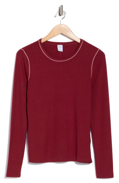 Melrose And Market Exposed Seam Long Sleeve T-shirt In Multi