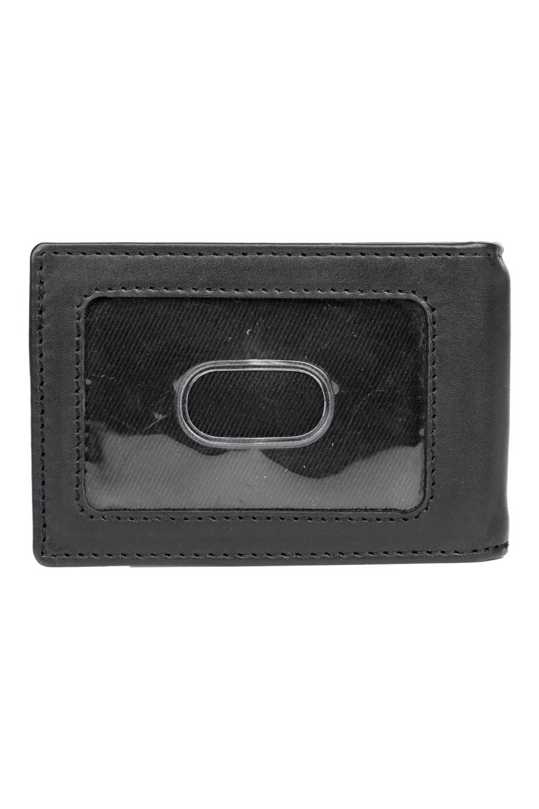 Front Pocket Clip Flip Leather Wallet, Alternate, color, BLACK