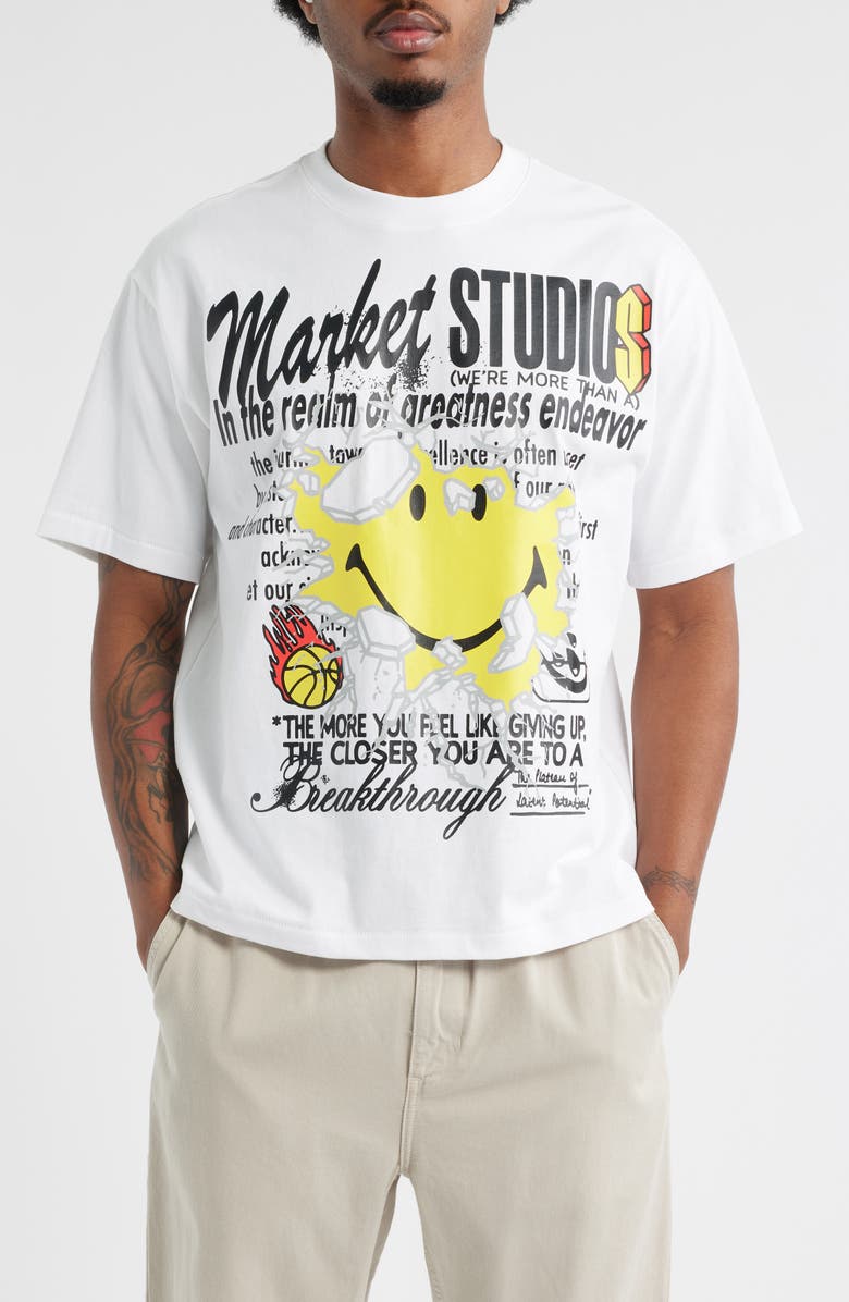 MARKET SMILEY<sup>®</sup> Greatness Cotton Graphic T-Shirt, Main, color, 