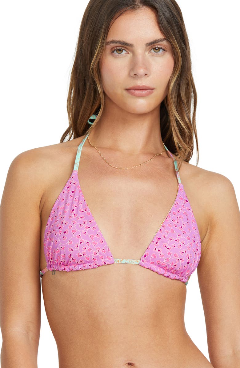 Billabong Folk Story Reversible Remi Bikini Bottoms, Alternate, color, Pink/ Yellow Multi