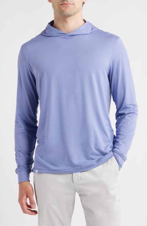 johnnie-O Talon PREP-FORMANCE Long Sleeve Hooded T-Shirt in Verbena 