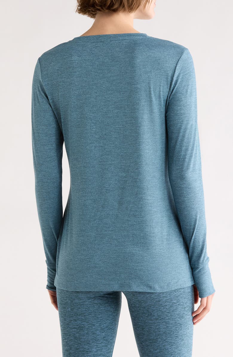 MARIKA Harper Long Sleeve Active Top, Alternate, color, Heather Tidal