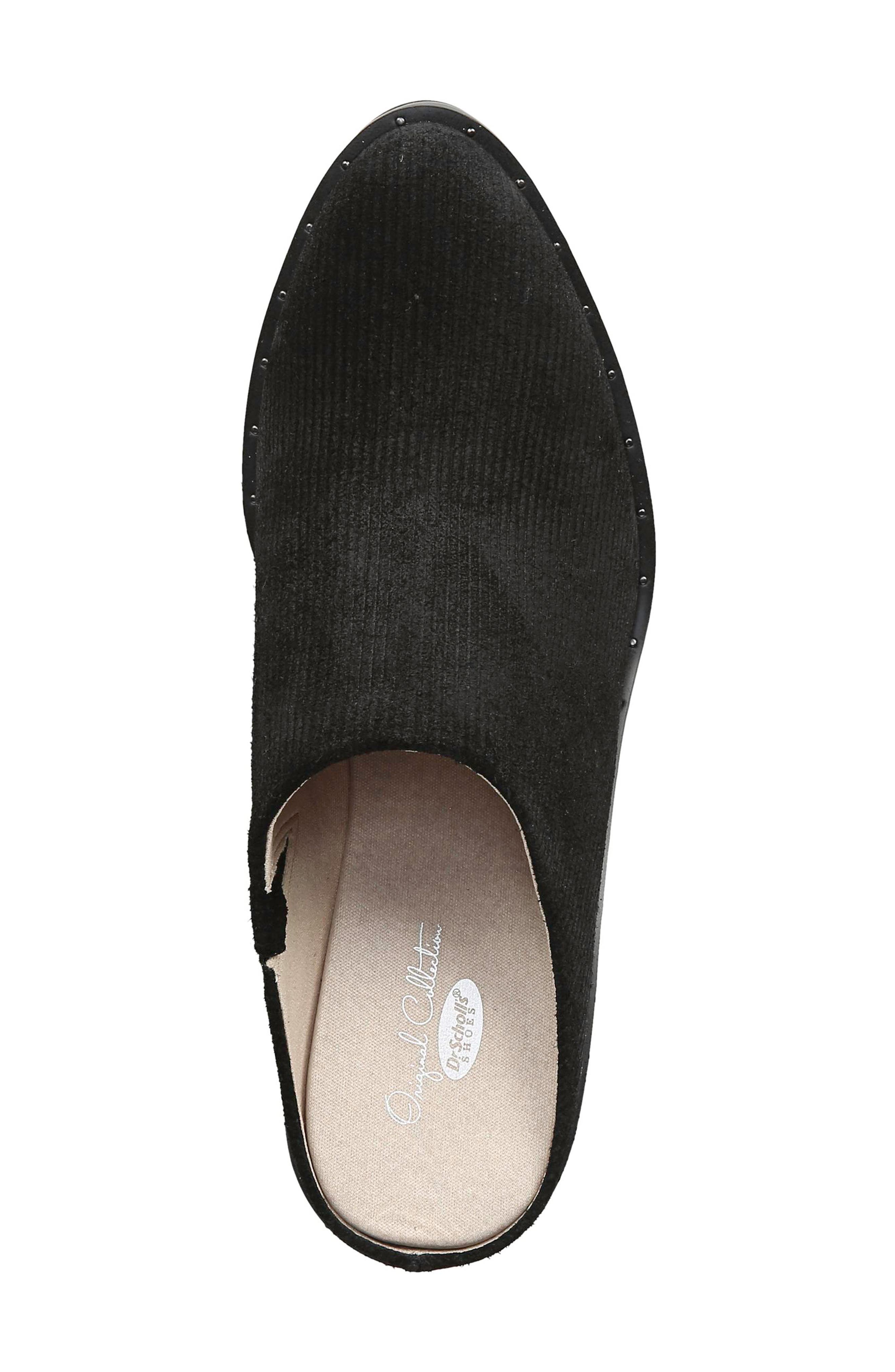 Dr. Scholls Maxwell Mule, Alternate, color, BLACK LINEAR EMBOSSED SUEDE