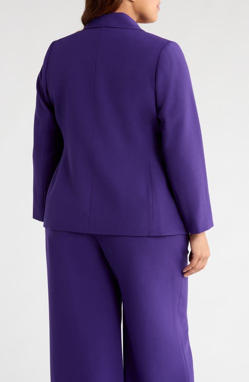 Tahari Asl One-button Blazer In Purple