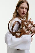H&M Large drawstring-detail tote bag