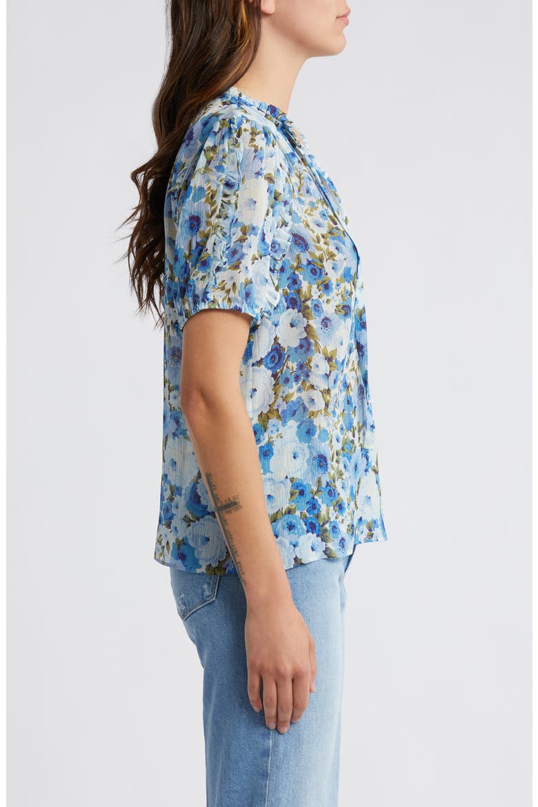 Dandelion Tie Neck Silk Top, Alternate, color, FRENBLUMLT