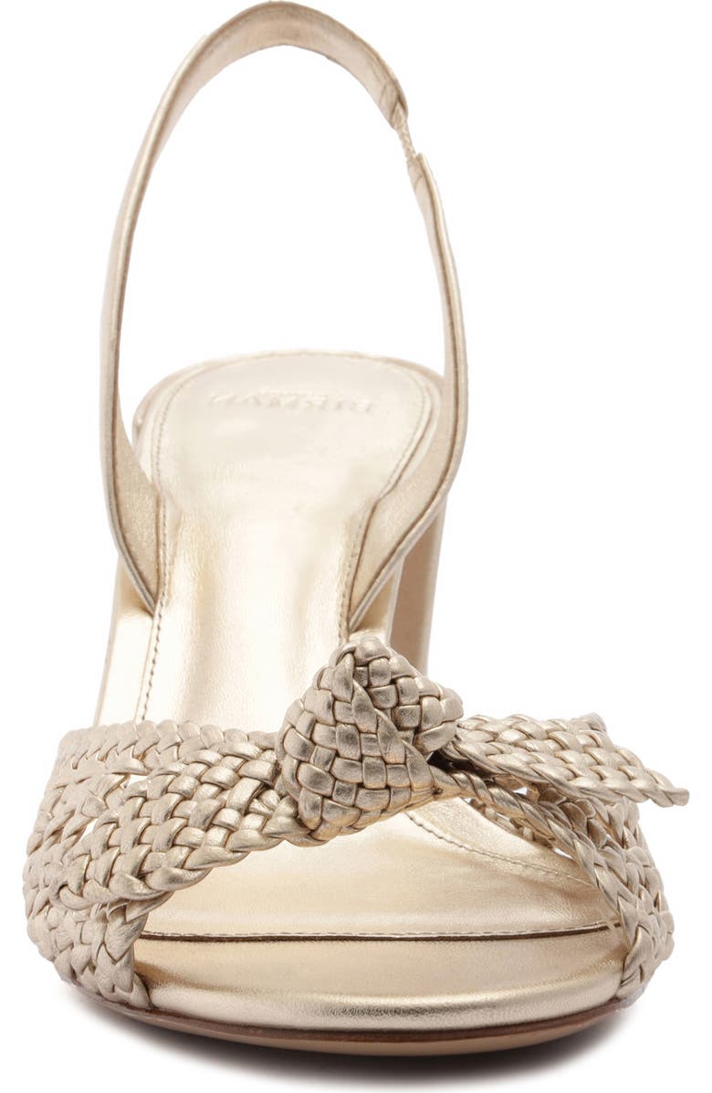 Alexandre Birman Easy Clarita Tresse Block Heel Slingback Sandal, Alternate, color, Golden