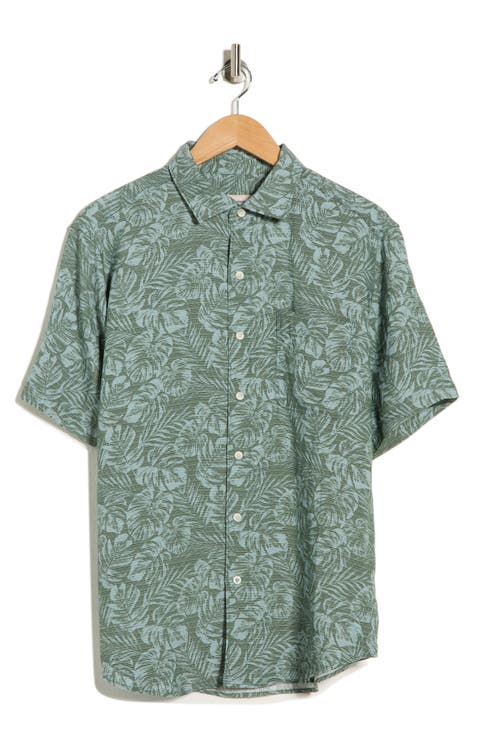 Fallen Leaves Tencel® Modal Blend Button-Down Shirt